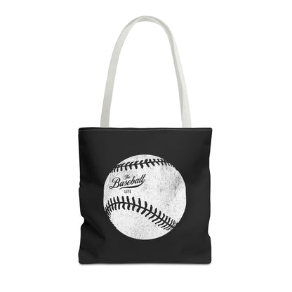 Weathered Baseball Tote Bag_Black