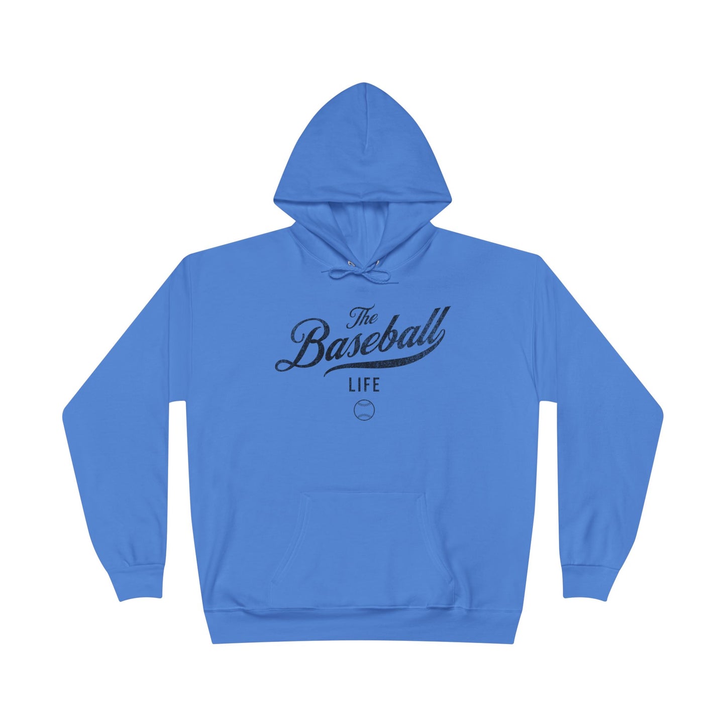 The Baseball Life Hoodie w/Grommets_Black Print