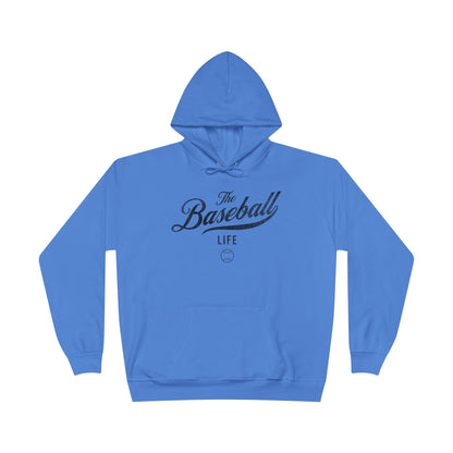The Baseball Life Hoodie w/Grommets_Black Print