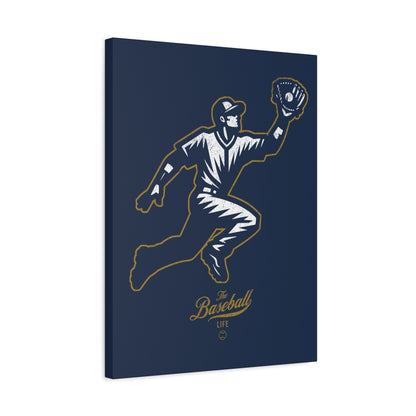 Player Icon Wall Art Canvas_Navy