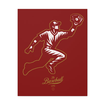 Player Icon Wall Art Canvas_Cardinal Red