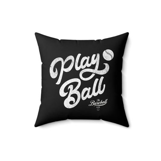 Accent Pillow_Play Ball Script_Black