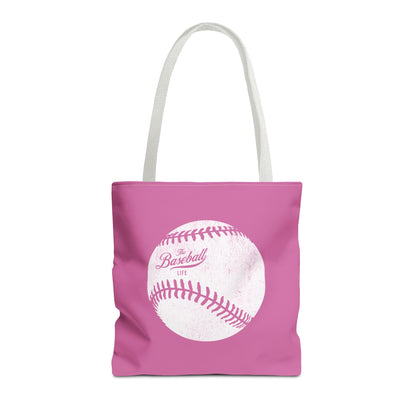 Weathered Baseball Tote Bag_Bubble Gum