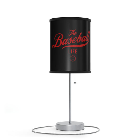 Table Lamp_Black w Red Print