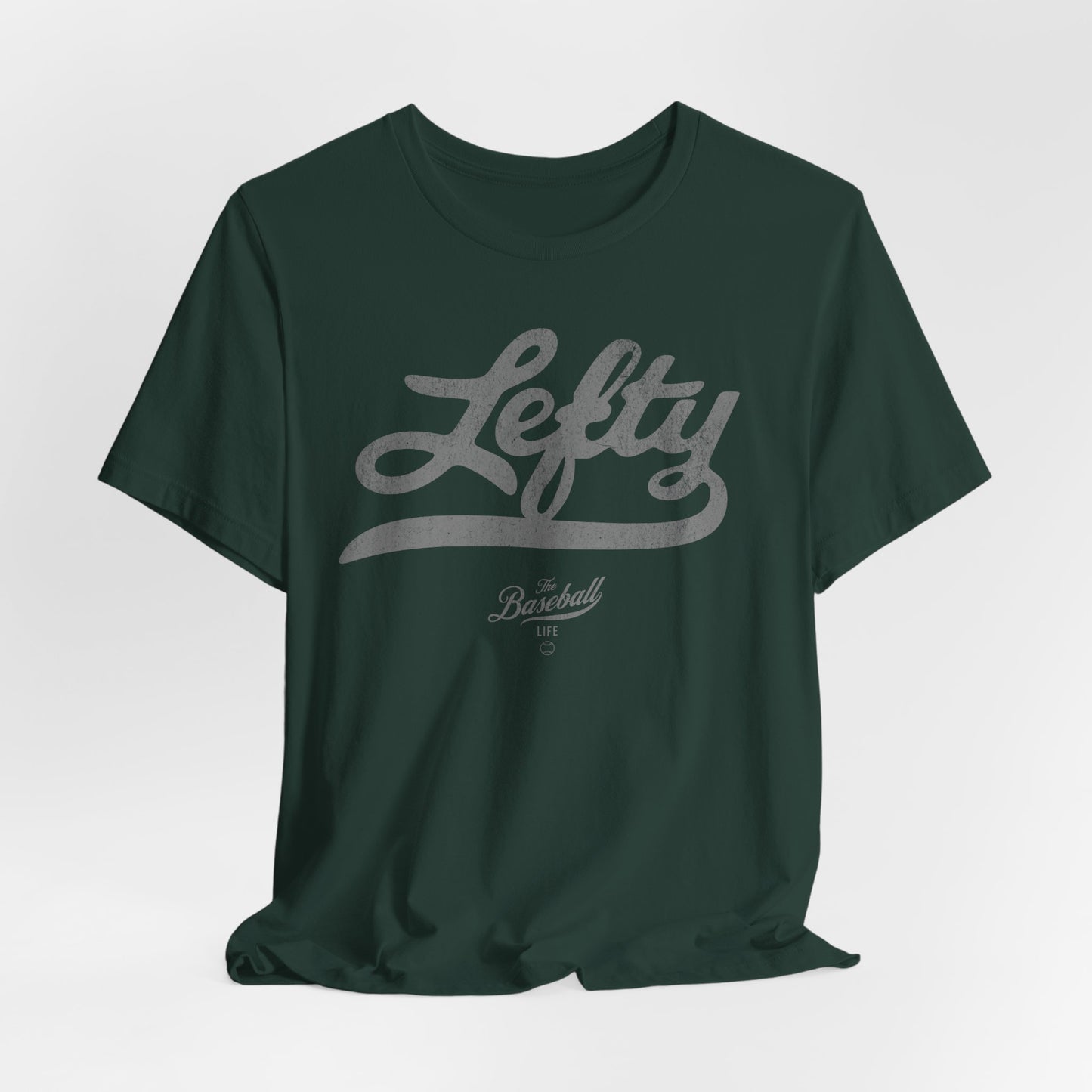 Lefty Baseball T-Shirt - Charcoal Gray Print