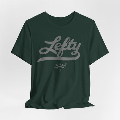 Lefty Baseball T-Shirt - Charcoal Gray Print
