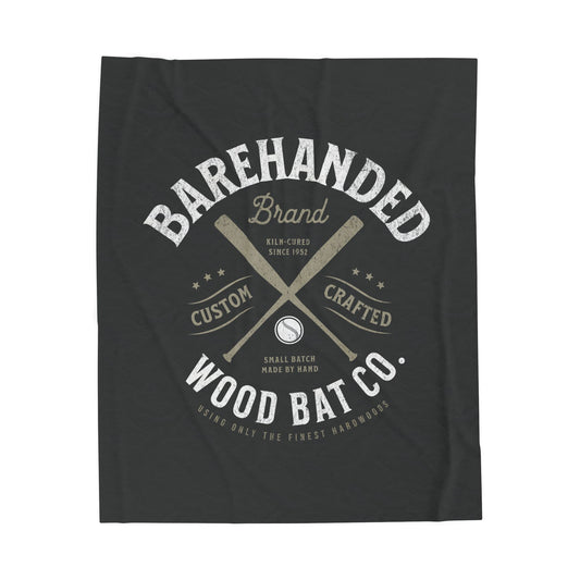 Velveteen Plush Blanket_Barehanded Wood Bat Co._Dark Charcoal Gray