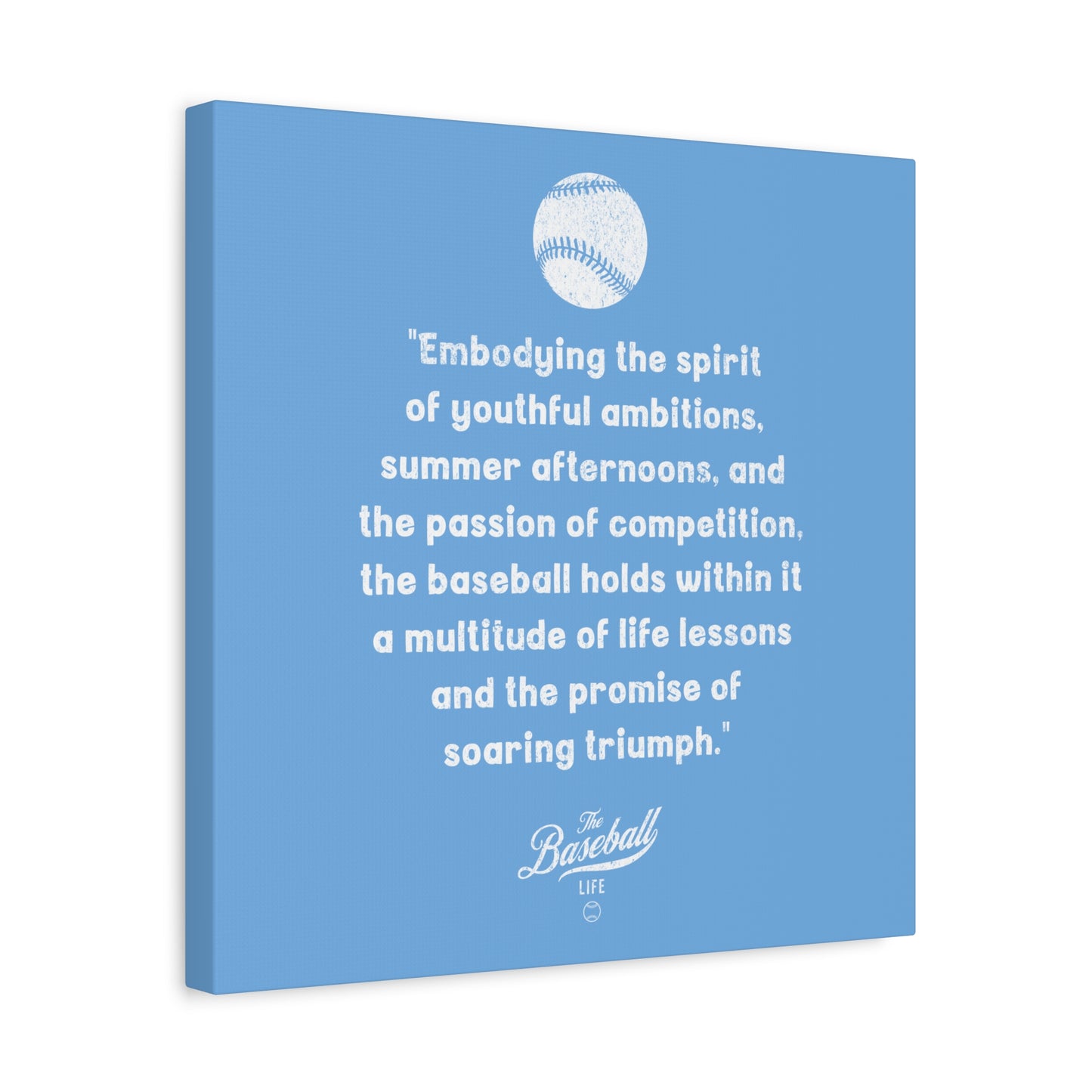 The Baseball Life "Verse" Wall Art Canvas_Carolina Blue