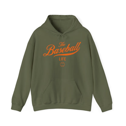 The Baseball Life Hoodie_Orange Print