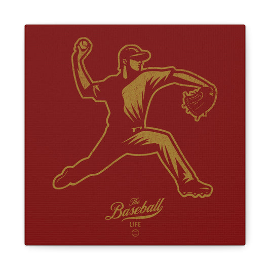 Pitcher Icon Wall Art Canvas_Cardinal Red