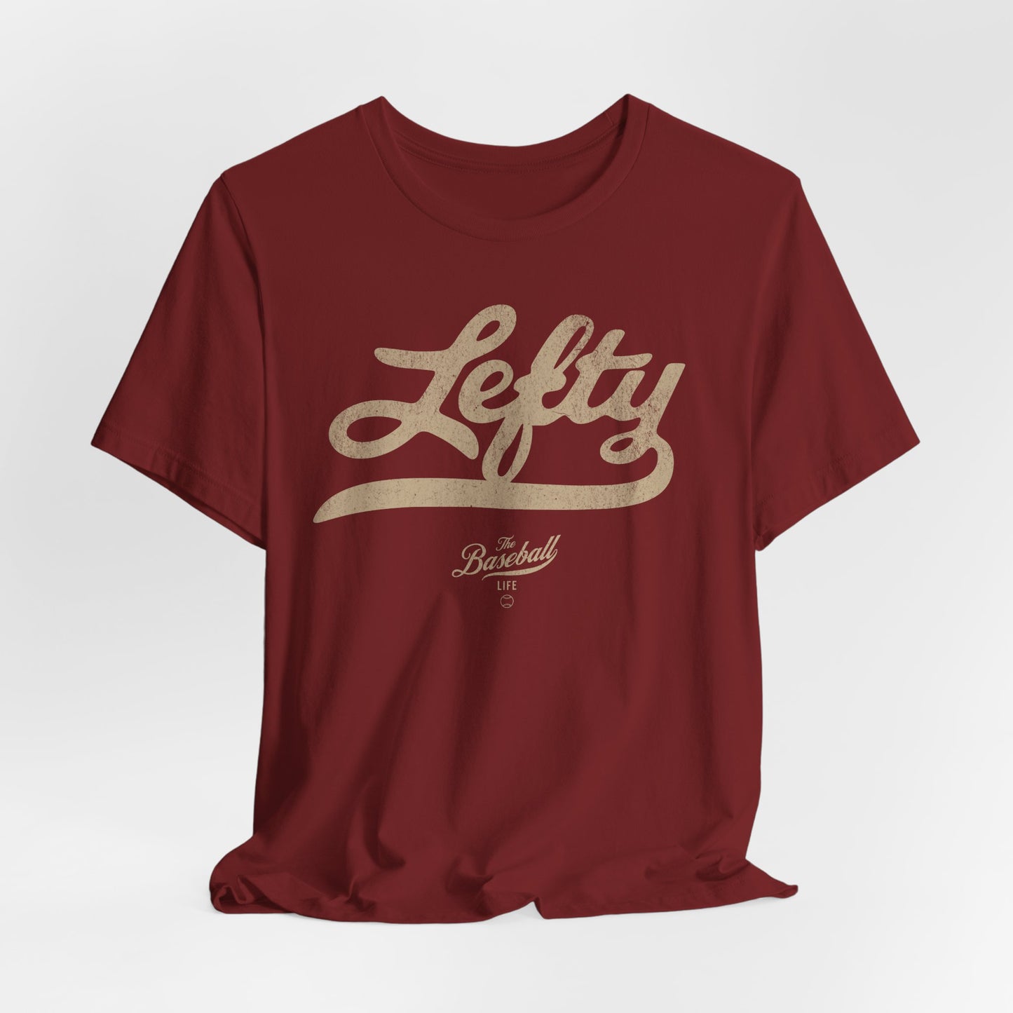 Lefty Baseball T-Shirt - Antique White Print