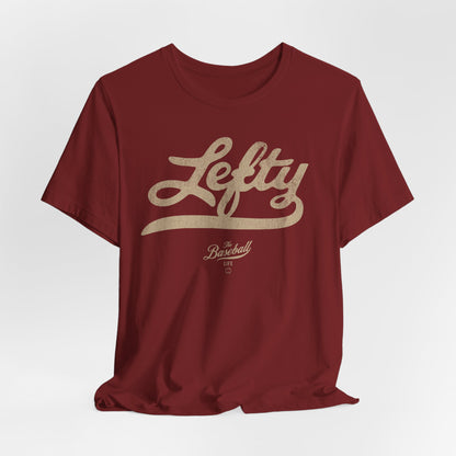 Lefty Baseball T-Shirt - Antique White Print