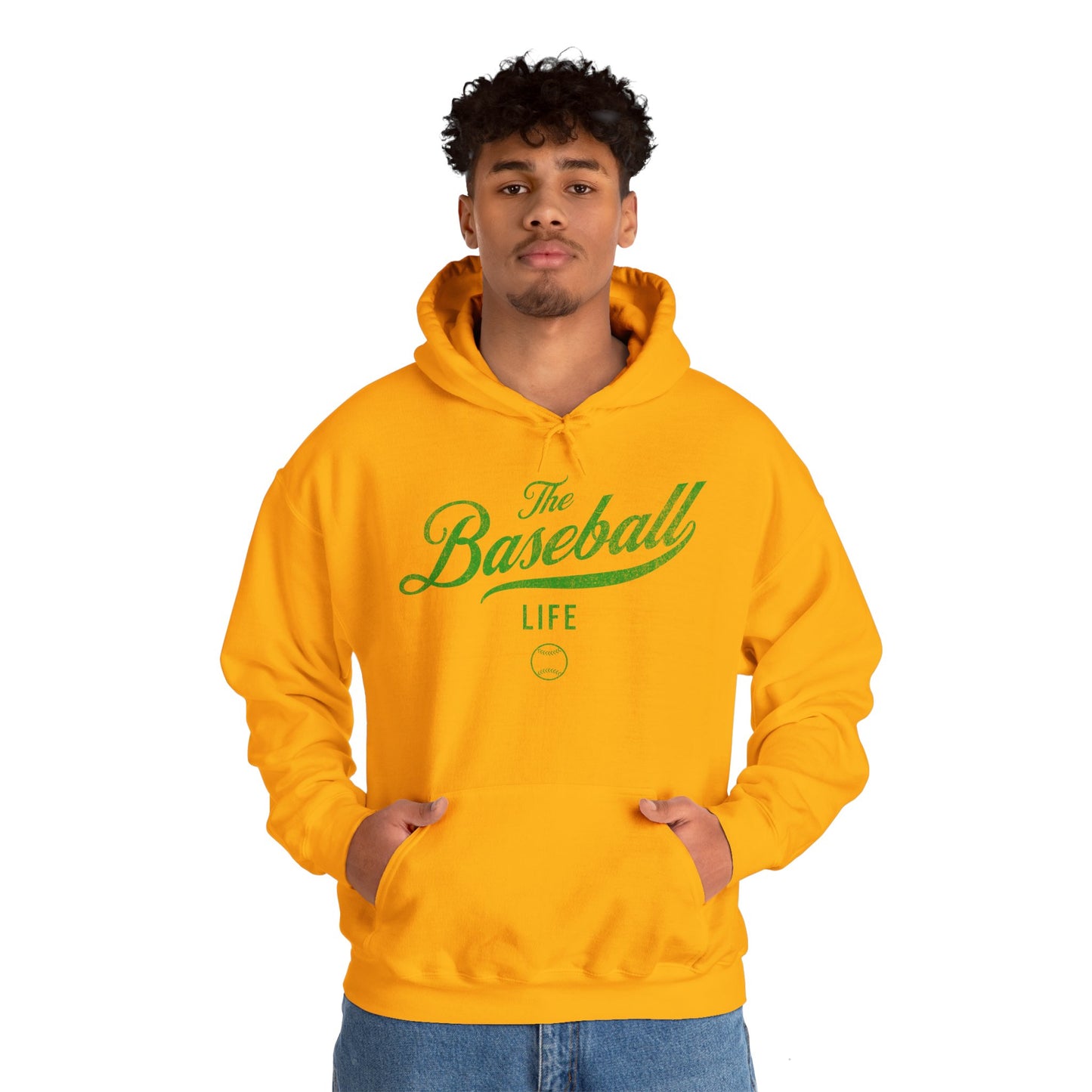 The Baseball Life Hoodie_Green Print