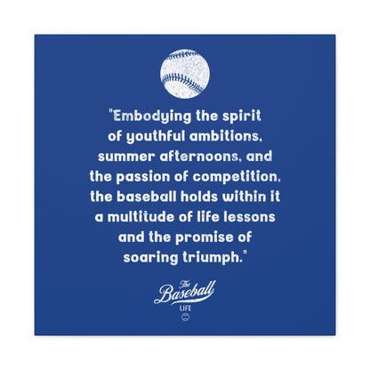 The Baseball Life "Verse" Wall Art Canvas_Royal Blue