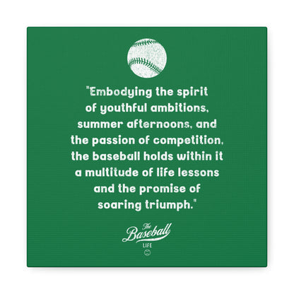 The Baseball Life "Verse" Wall Art Canvas_Green
