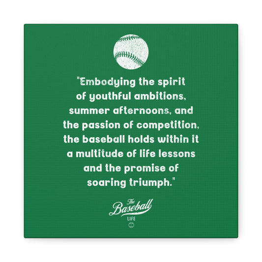 The Baseball Life "Verse" Wall Art Canvas_Green