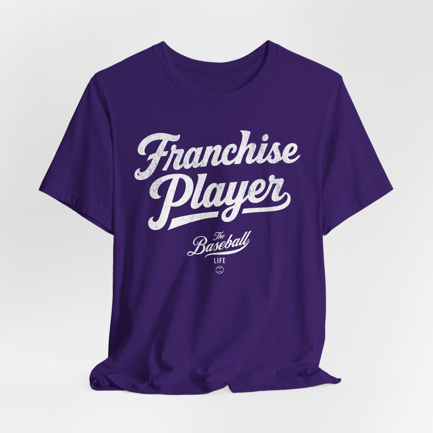 Franchise Player Baseball T-Shirt - White Print