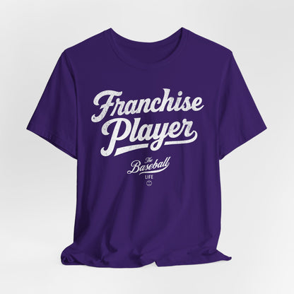 Franchise Player Baseball T-Shirt - White Print