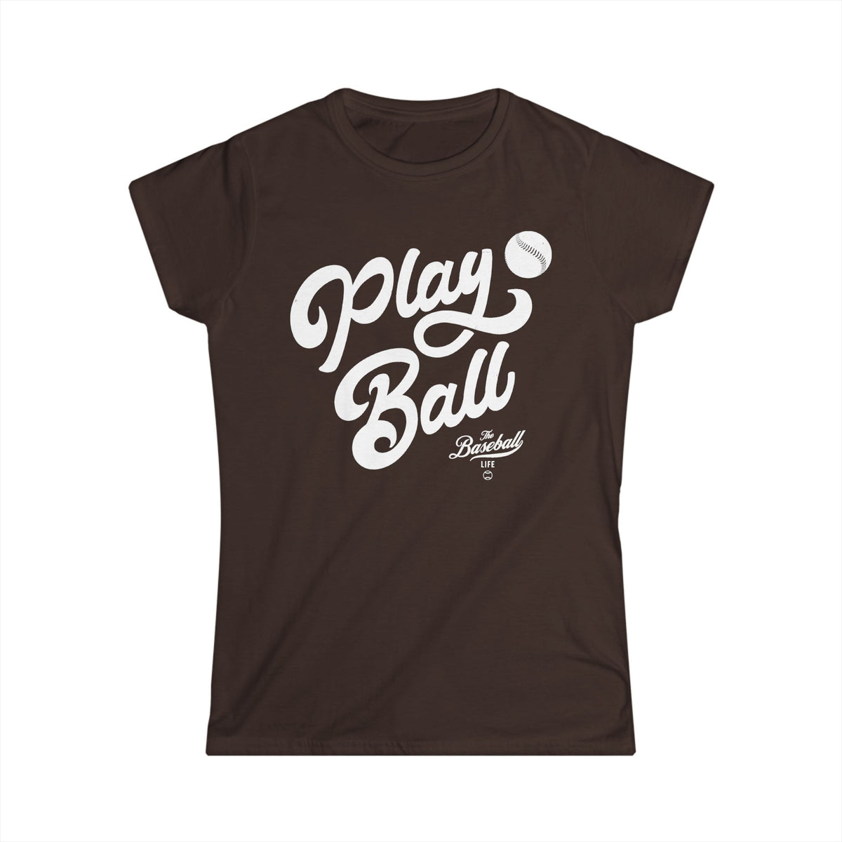 Play Ball Script Women's Baseball T-Shirt