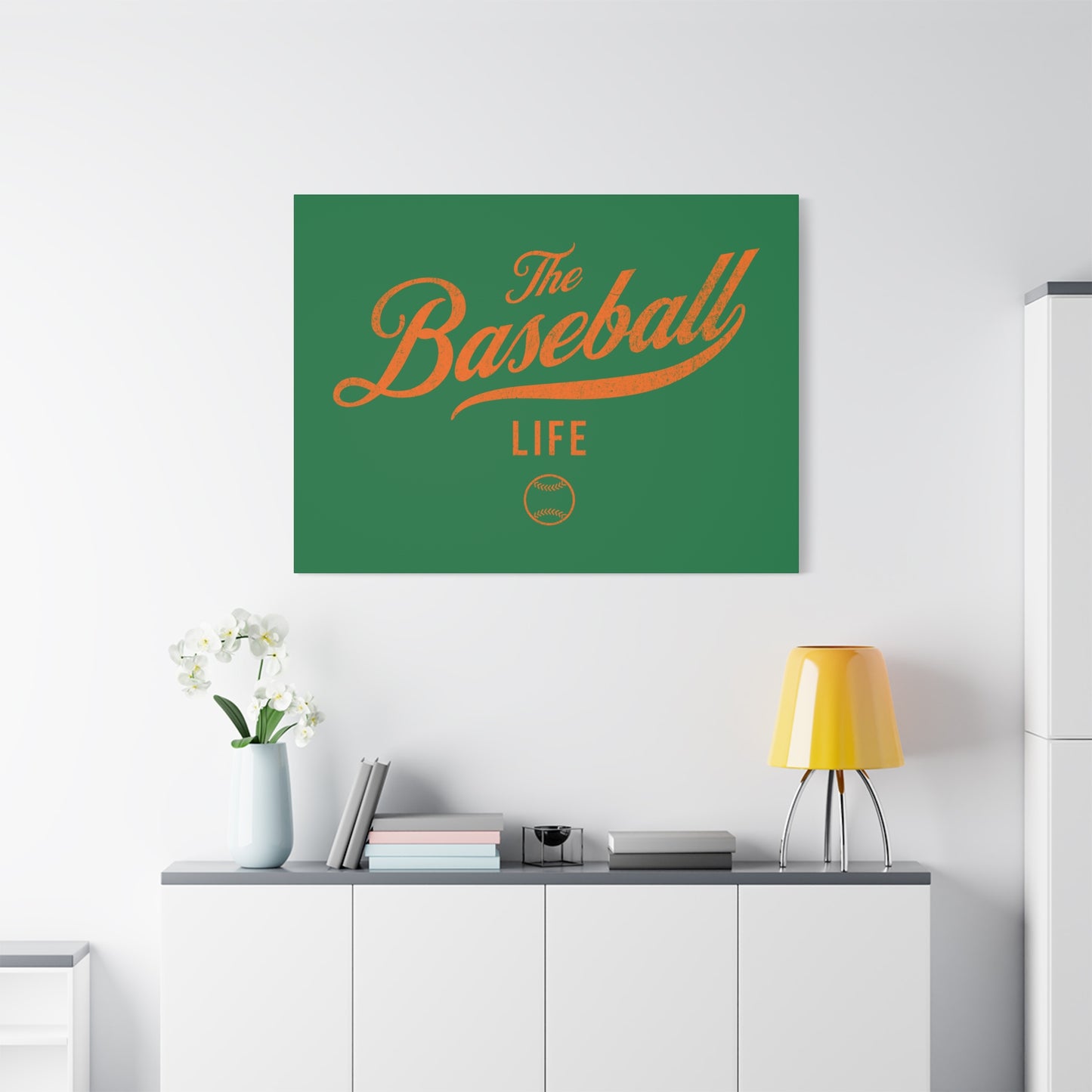 Wall Art Canvas_Green w Orange