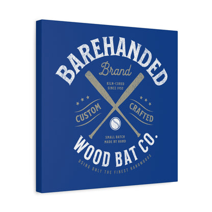 Barehanded Wood Bat Co. Wall Art Canvas_Royal Blue
