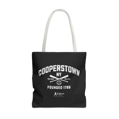 Cooperstown, NY Tote Bag_Black w White Print