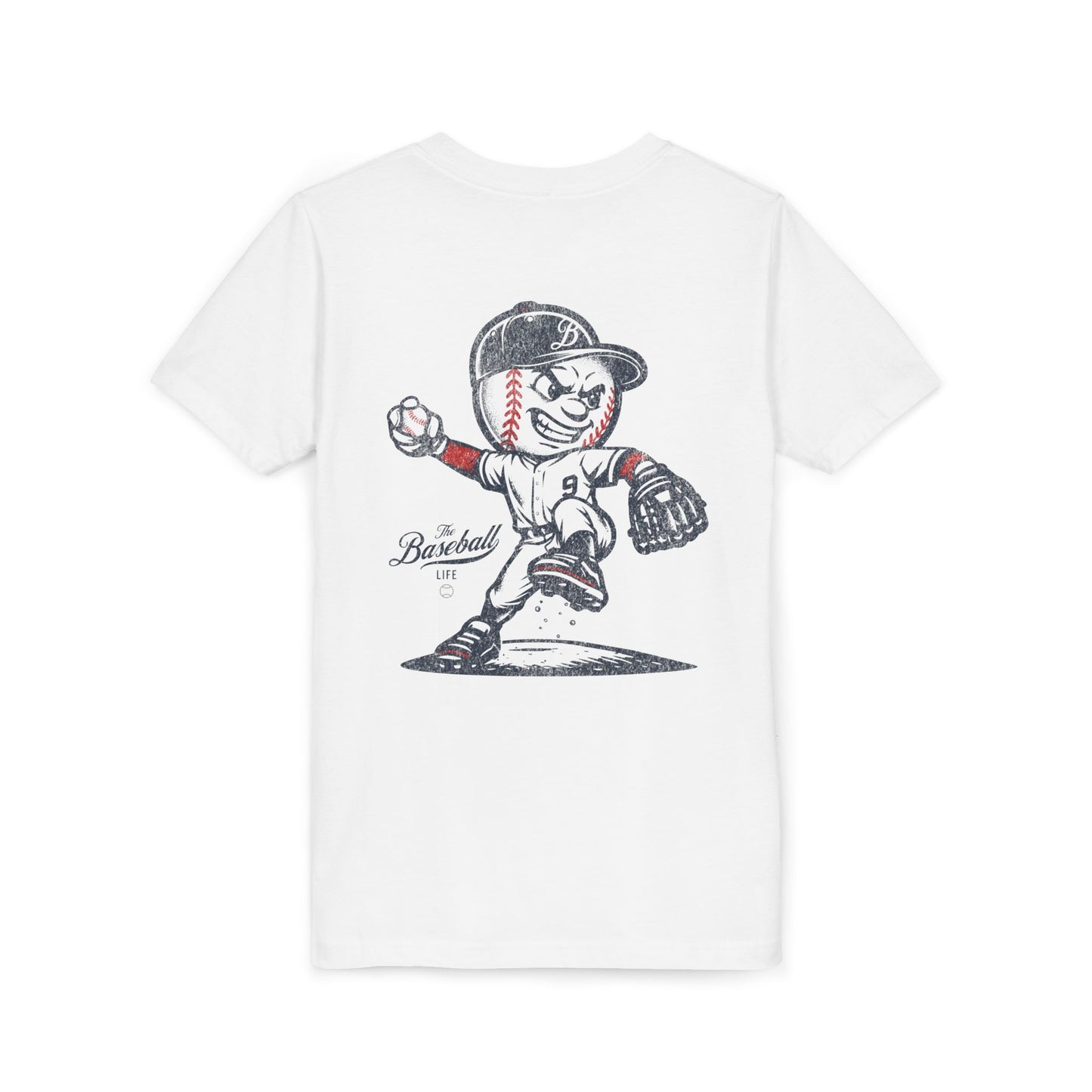 Youth Mr. Baseball Mascot Pitching T-Shirt