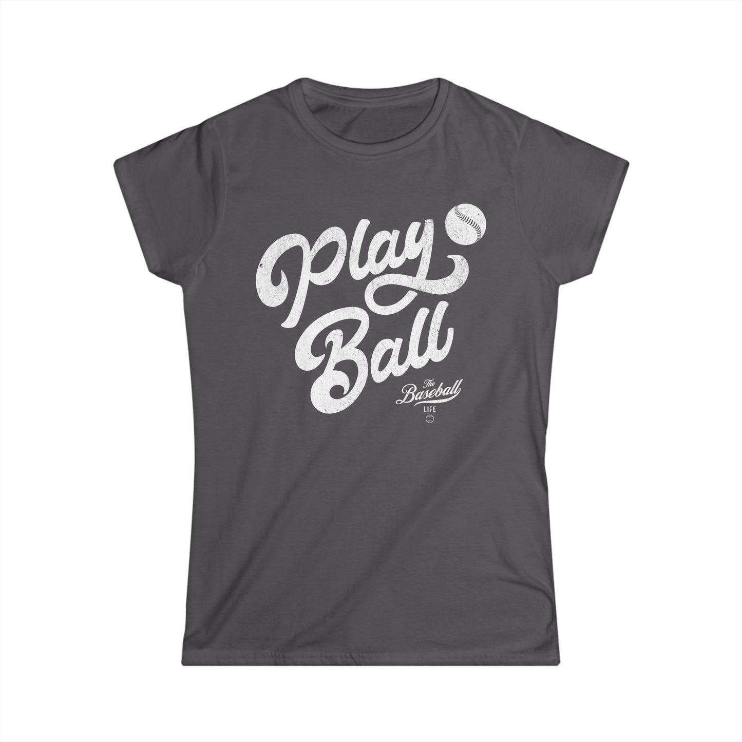 Women's Play Ball Script Baseball T-Shirt