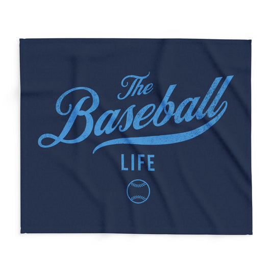 Fleece Blanket_Navy w Carolina Blue Print