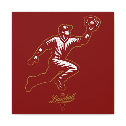 Player Icon Wall Art Canvas_Cardinal Red