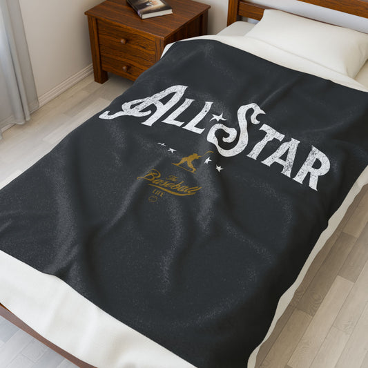 Velveteen Plush Blanket_All-Star_Dark Charcoal Gray