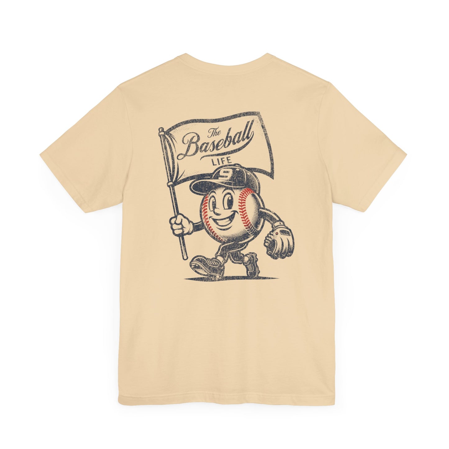 Mr. Baseball Mascot Flying Flag T-Shirt