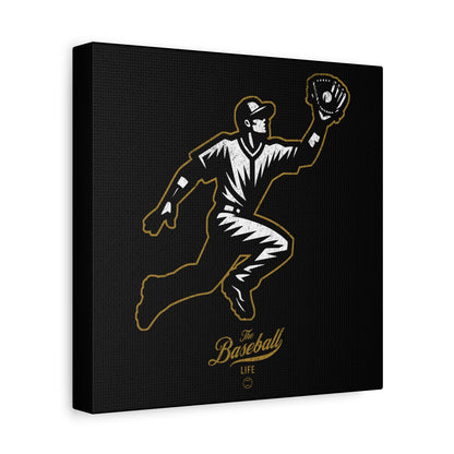 Player Icon Wall Art Canvas_Black