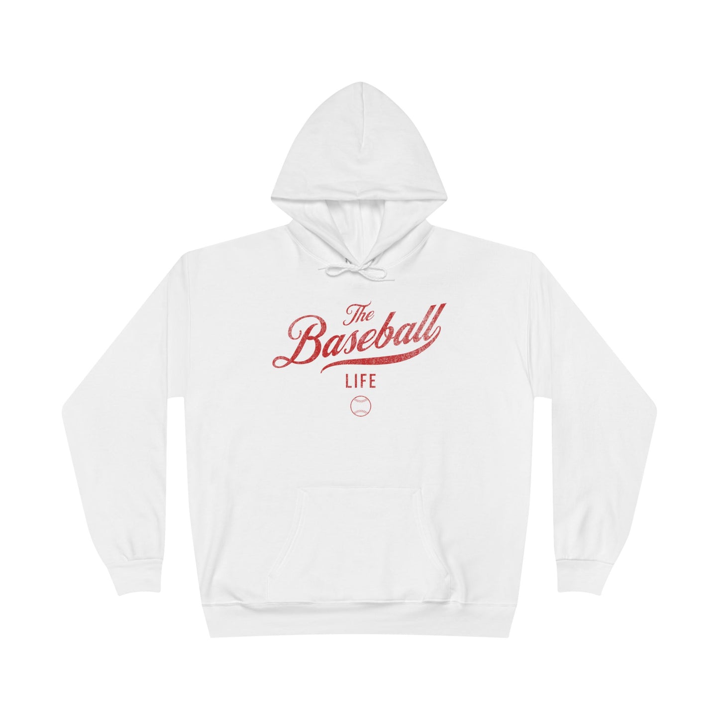 The Baseball Life Hoodie w/Grommets_Red Print
