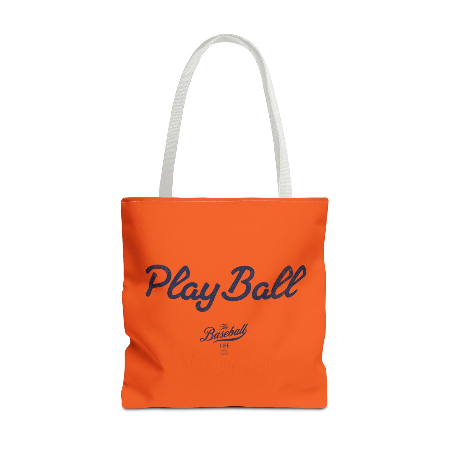 Play Ball Tote Bag_Orange with Navy Print