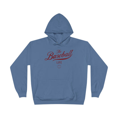 The Baseball Life Hoodie w/Grommets_Maroon Print