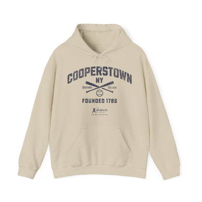 Cooperstown, NY Hoodie - Navy Print