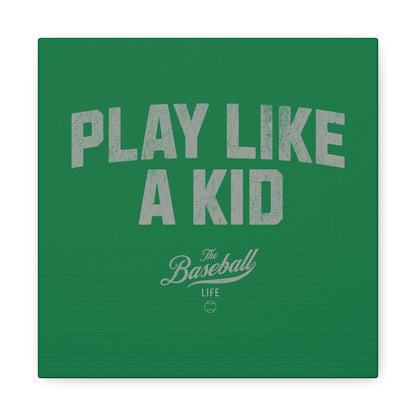 Play Like A Kid Wall Art Canvas_Green