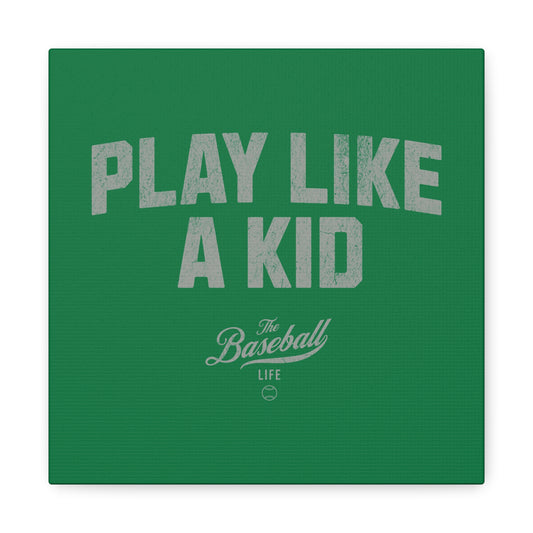 Play Like A Kid Wall Art Canvas_Green