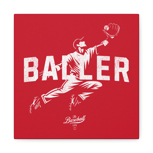 Baller Wall Art Canvas_Red