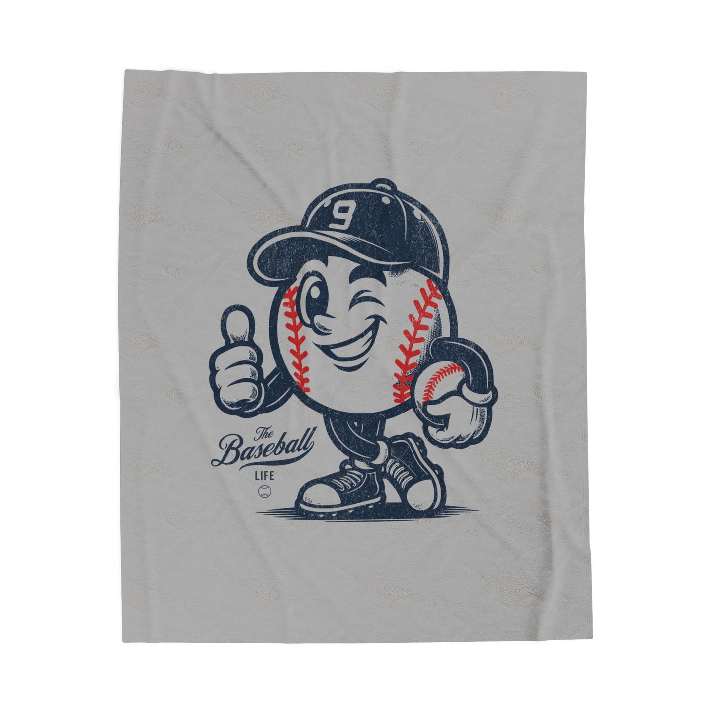 Velveteen Plush Blanket_The Original Mr. Baseball Mascot