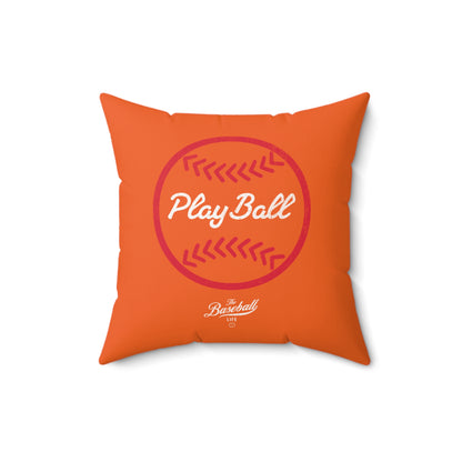 Accent Pillow_Play Ball Graphic Baseball_Orange