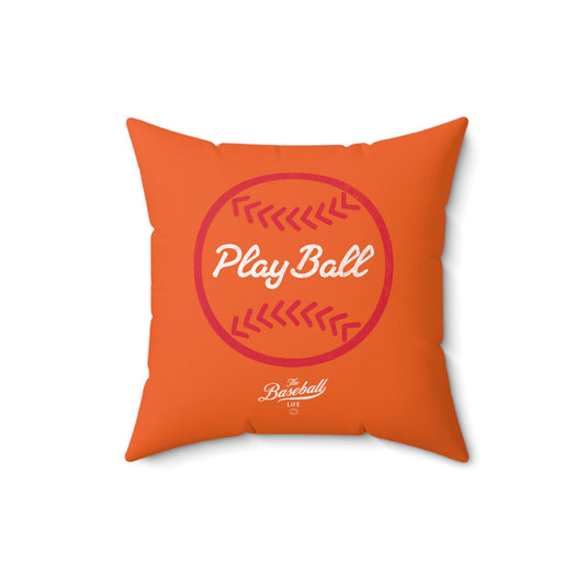 Accent Pillow_Play Ball Graphic Baseball_Orange