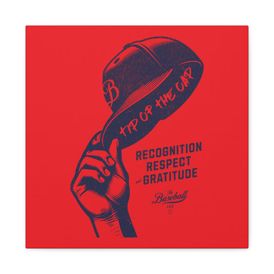 Tip of the Cap Wall Art Canvas_Red