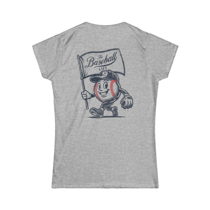 Mr. Baseball Mascot Flying Flag_Women's