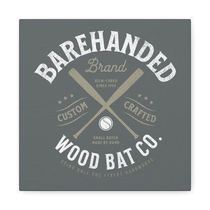 Barehanded Wood Bat Co. Wall Art Canvas_Dark Gray