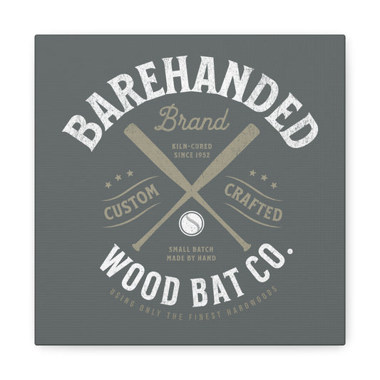 Barehanded Wood Bat Co. Wall Art Canvas_Dark Gray