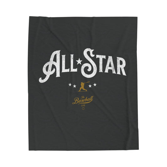 Velveteen Plush Blanket_All-Star_Dark Charcoal Gray