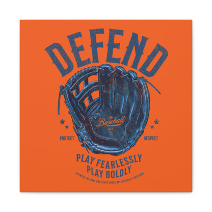 Defend Glove Wall Art Canvas_Orange