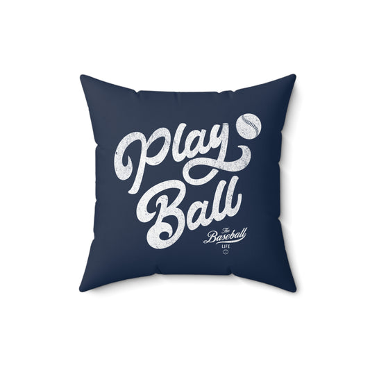 Accent Pillow_Play Ball Script_Navy